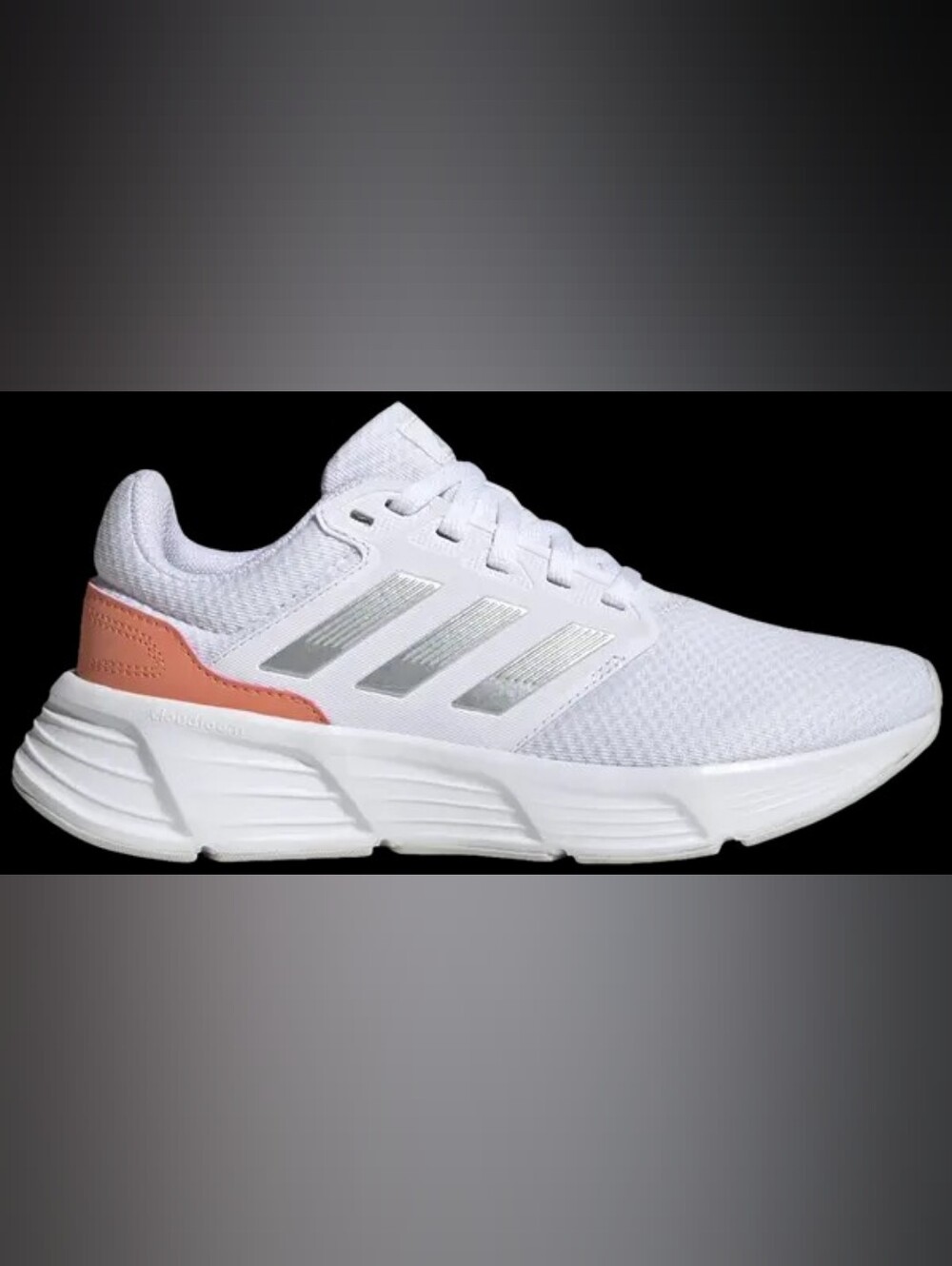 NWOT ADIDAS Galaxy 6 Active Shoes Women Size 6 White Pink Cloudfoam Comfort